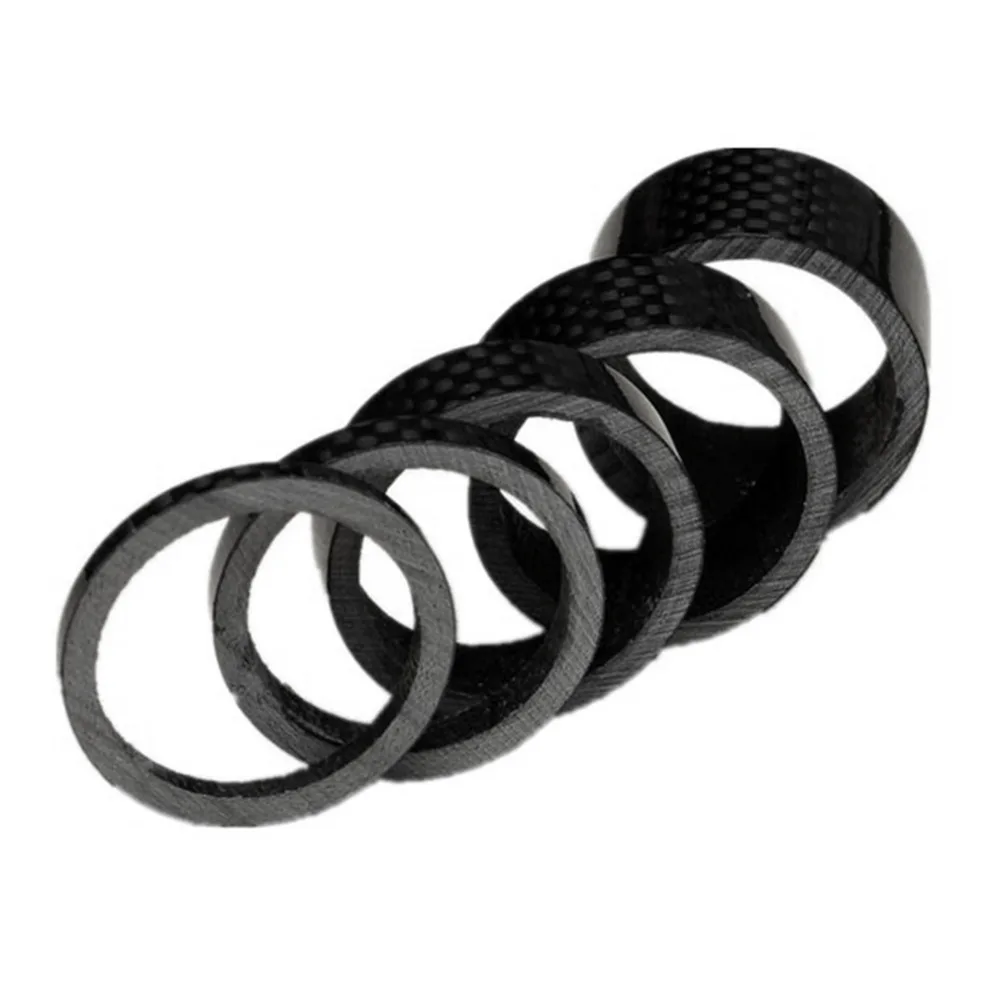 

5Pcs MTB Mountain Bike 3 5 10 15 20mm Carbon Fibre Front Fork Bowl Series Headset Washer Road Bicycle Headparts Backup Ring