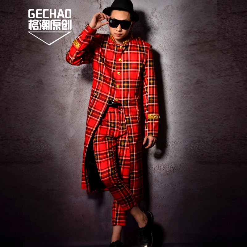 S 5XL 2019 New Men's clothing fashion DJ Scotland long