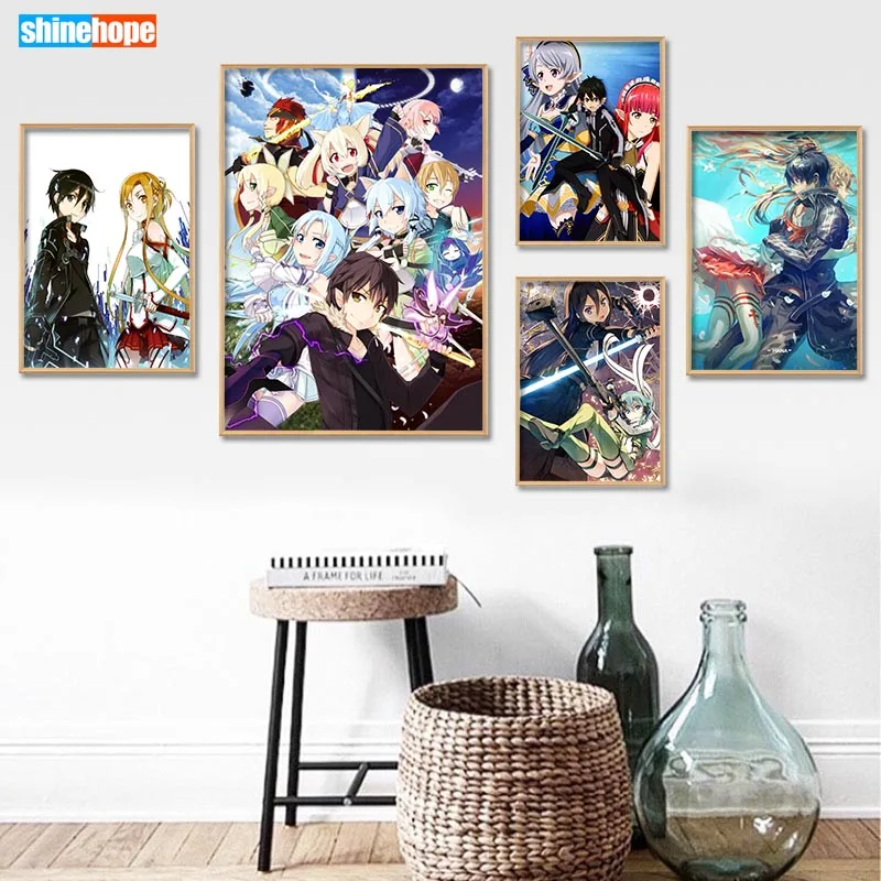 Custom Sword Art Online Poster Canvas Poster 30X45cm,40X60cm Art Home Decoration Cloth Fabric Wall Poster Print Silk Fabric Custom Sword Art Online Poster Canvas Poster 30X45cm,40X60cm Art Home Decoration Cloth Fabric Wall Poster Print Silk Fabric
