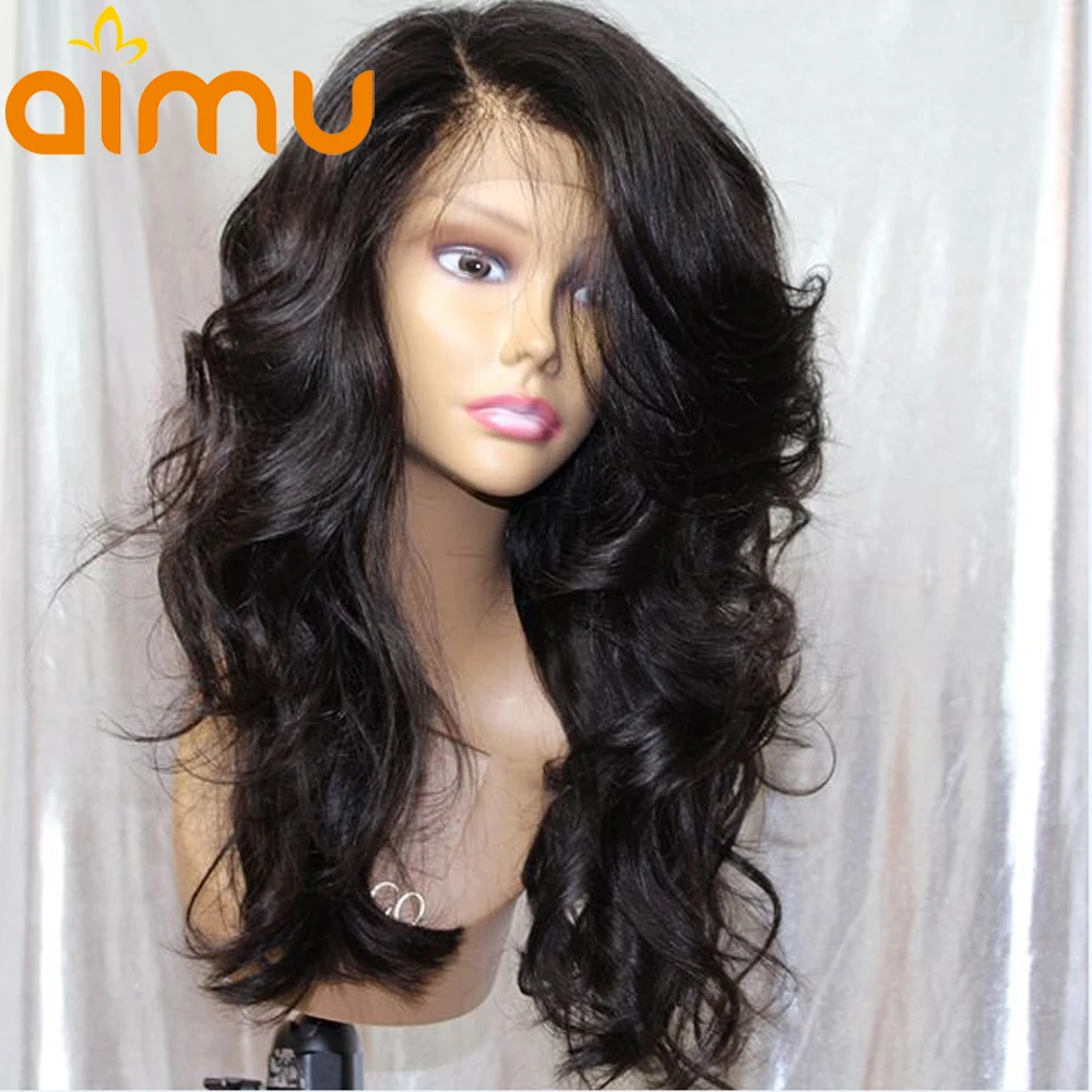 

Aimu 250 Density Lace Front Human Hair Wigs With Baby Hair Loose Wave 13X6 Pre Plucked Brazilian Virgin Hair Wig For Black Women