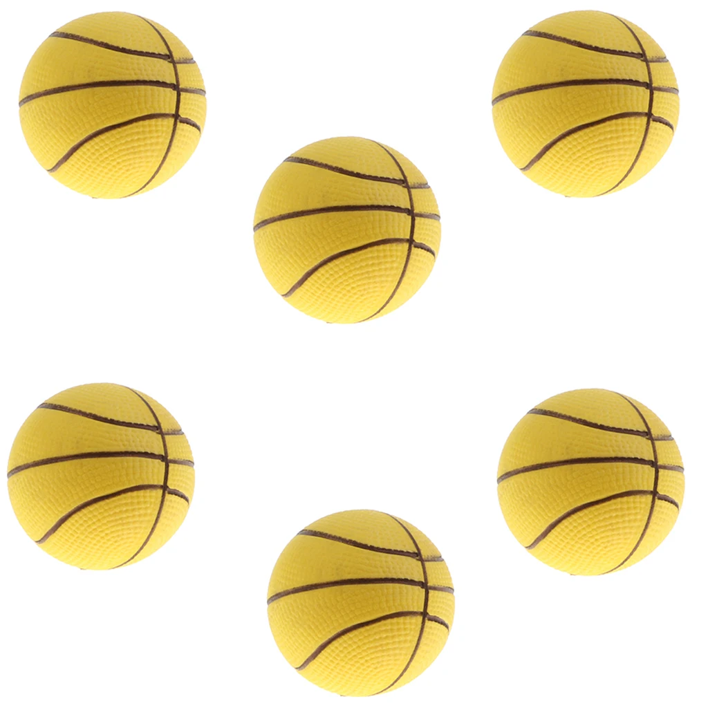 6pcs Mini Bouncing Jumping Ball Indoor Outdoor Kids Pretend Play Mini Basketball Ball Game Party Bag Fillers Kid Pet Toy Gifts
