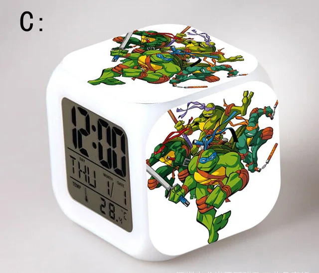 Teenage Mutant Ninja Turtles Alarm Clocks,Color changing TMNT Alarm