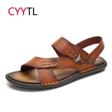 CYYTL/мужские сандалии; коллекция года; Летние вьетнамки; Мужская обувь; кожаные шлепанцы; уличная пляжная повседневная мужская водонепроницаемая обувь; римские сандалии; Hombre