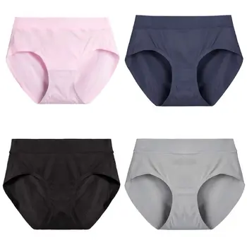 

Women Mid Rise Traceless Graphene Underwear Briefs Invisible Seamless Panties Breathable Quick Dry Package Hip Hipster Thong