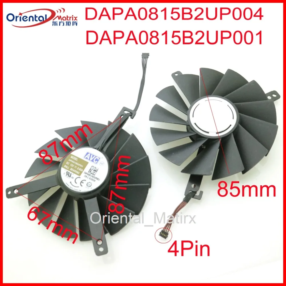 Dapa0815B2Up001 Dapa0815B2Up004 12 V 0.6A 85 Millimetri Gpu Fan Per Nvidia Rtx 2070 Rtx2080 Rtx2080Ti Scheda Grafica Ventola Di Raffreddamento