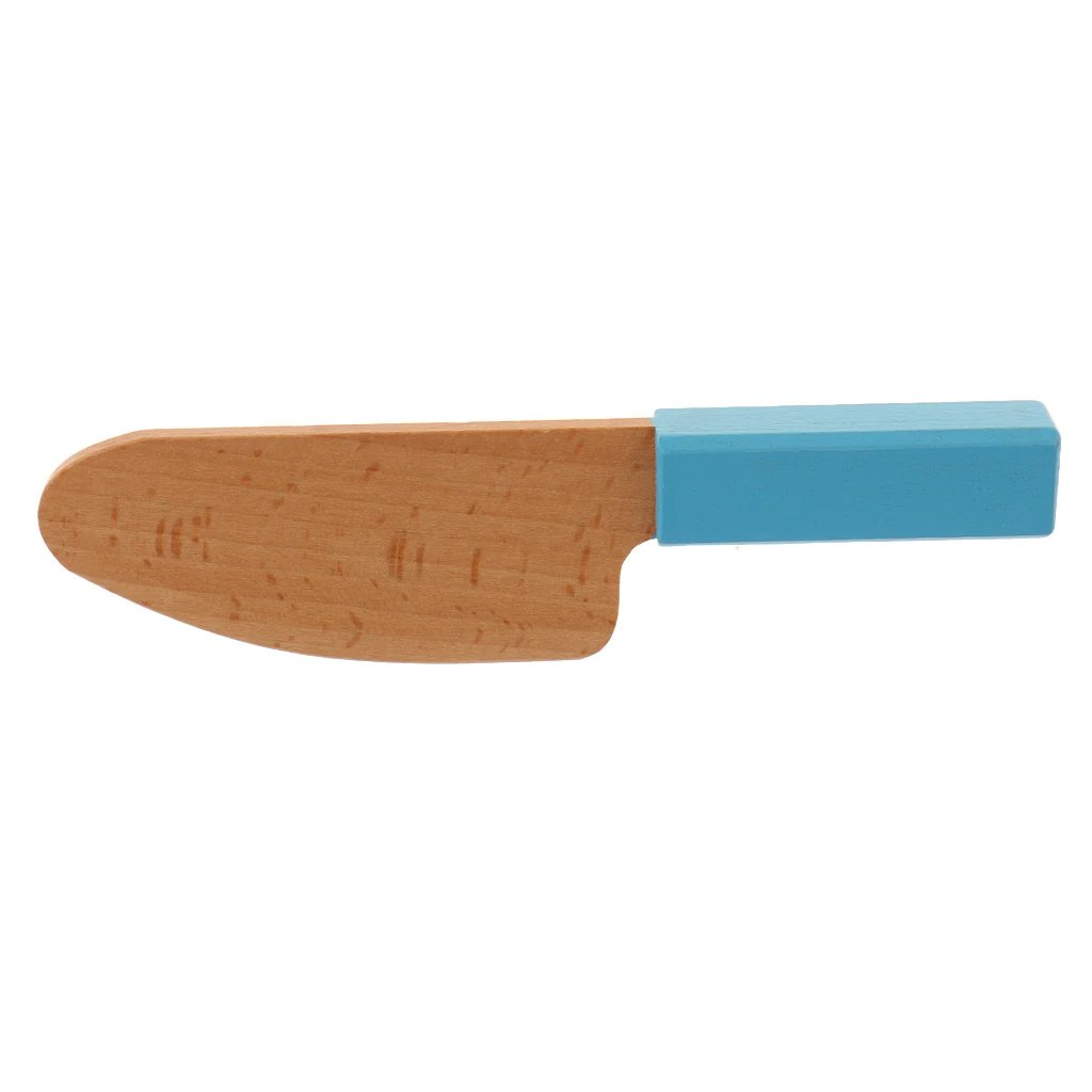 Деревянный Мини-нож детский кухонный ролевой игры игрушка подарок синий/розовый обучающая игрушка Кук косплей для детей кукольный домик Декор