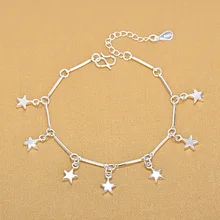 925 серебряные браслеты со звездами 925 модные очаровательные браслеты ювелирные изделия с бриллиантами для женщин подарок