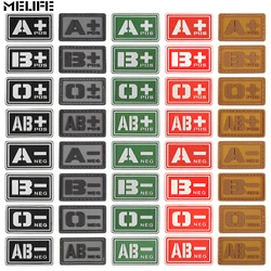 Yellow Cheerleading souvenirs Noctilucent PVC A+ B+ AB+ O+ POS A- B- AB- O- NEG Blood Type Group Patch Stickers Sewing Decals