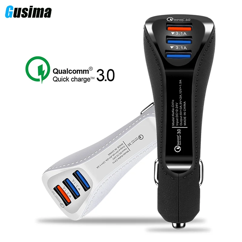 

QC Quick Charge 3.0 Dual Car Charger Adapter Auto Mobile Phone Charger for Xiaomi Samsung iPhone X 8 7 4 5 6 Fast Phone Charger