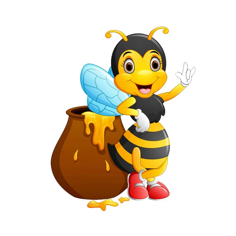 

1Pcs Honey Bees Make Honey Sticker Waterproof For Laptop Moto Skateboard Luggage Guitar Furnitur Decal Toy Sticker