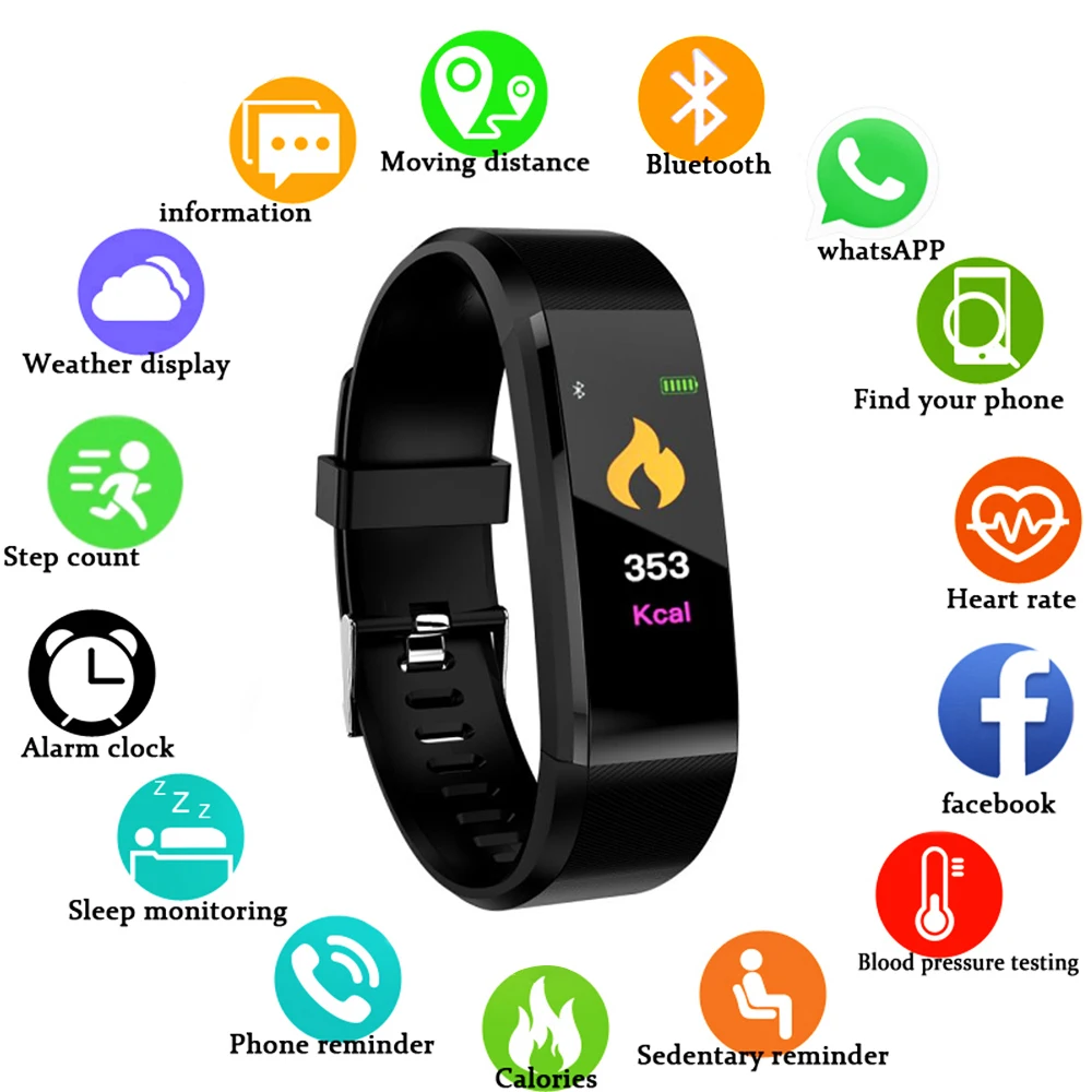 

Sport Smart Watch Men Smart Bracelet Blood Pressure Measurement Fitness Tracker Watch Waterproof Smartwatch Women Android Ios
