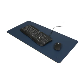 

BUBM PU Leather Protector Pad Mouse Pad Mat Desk Writing Mat Waterproof Anti-oil for Office and Home Sapphire&Yellow, S M L Z XL
