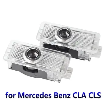 

2pcs LED Car Door Welcome Light for Mercedes Benz CLA CLS c218 w218 a207 c207 c117 Logo Laser Projector Ghost Shadow Light