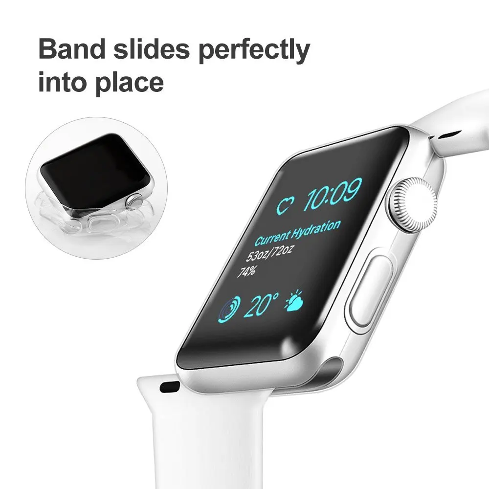  For Apple Watch Series 2/3 TPU Scratch-resistant Flexible Soft Case Slim Lightweight Protective Bumper Cover iWatch Accessories