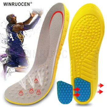 

High Elastic Breathable PU Shock Absorption Insoles for Massage Man Women Sports Climbing Cushion Insert Shoes Deodorant Insoles