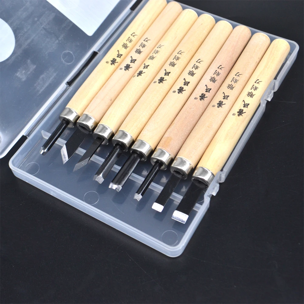 

8pcs DIY Tool Scribing Woodworking Hobby Knifes Wood Carving Tools Woodcut Knife Scorper Cutter Graver Engraving Nicking Scalpel