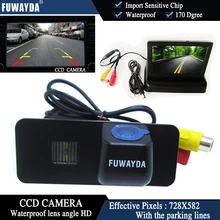 Fuwayda Цвет CCD chipcar заднего вида Камера для VW Phaeton Scriocco Golf4 5 6 MK4 MK5 EOS LUPO ЖУК + 4.3 дюймовый складной ЖК-дисплей Мониторы