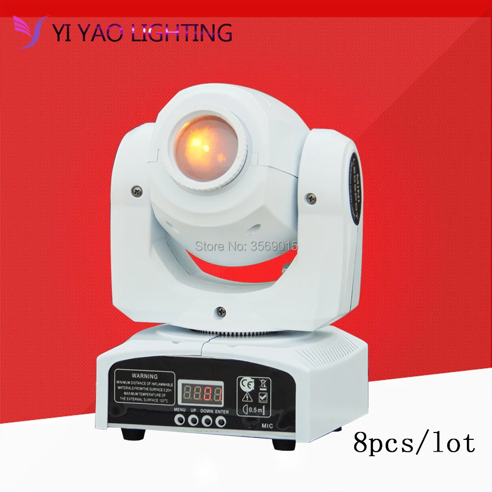 

8pcs/lot High brightness dj mini 30W spot moving head light super bright dmx china led gobo