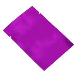 5x7 см фиолетовый Алюминий фольга сумка для хранения с открытым верхом тепла герметик Вакуумный пакет для хранения Чехлы печенье конфеты