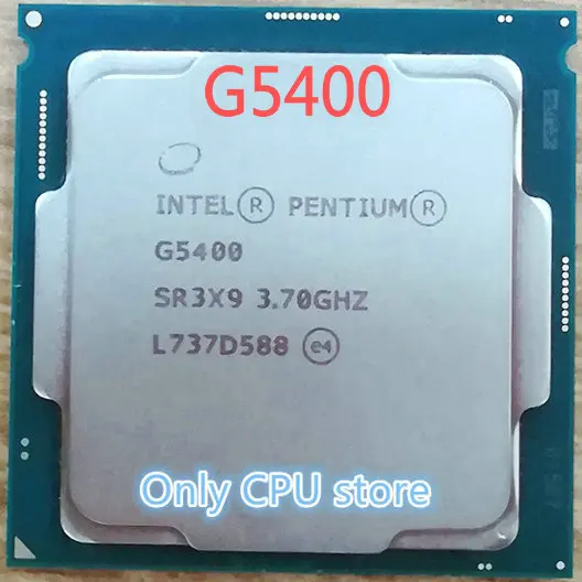 

Intel PC Desktop computer Pentium Processor G5400 3.7G 512KB 4MB CPU LGA 1151-land FC-LGA 14 nanometers Dual-Core CPU