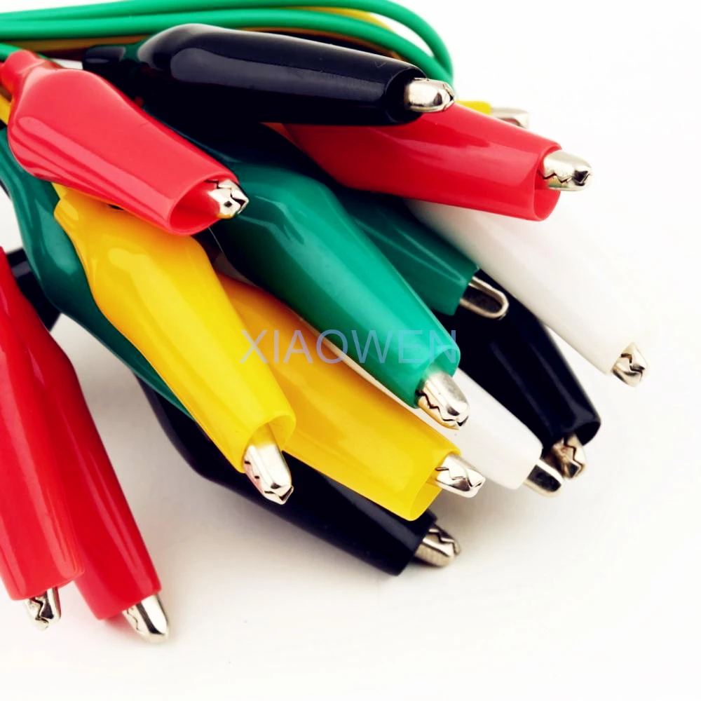 

10ps pince crocodile Alligator Clips ElectricalDIY Test Leads Alligator Double-ended Crocodile Clips Roach Clip Test Jumper Wire