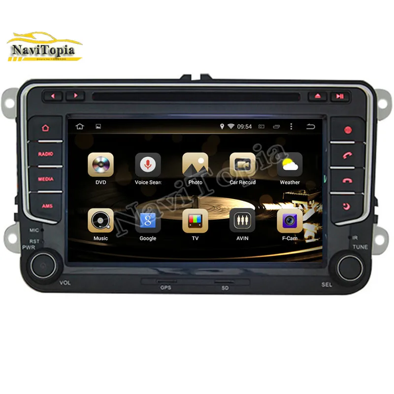 Best NAVITOPIA 4G RAM 32G ROM Octa Core Android 9.0 Car DVD GPS for VW VW Passat TSI for VW Touran for VW Golf V VI for Golf Variant 1