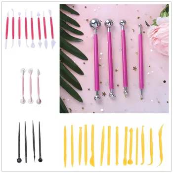 

14PCS/8PCS/4/3PCS Double-end Fondant Cake Decorating Pen Sugar craft Decorating Brush Mold Clay Tip Cake Carve Modelling Tools