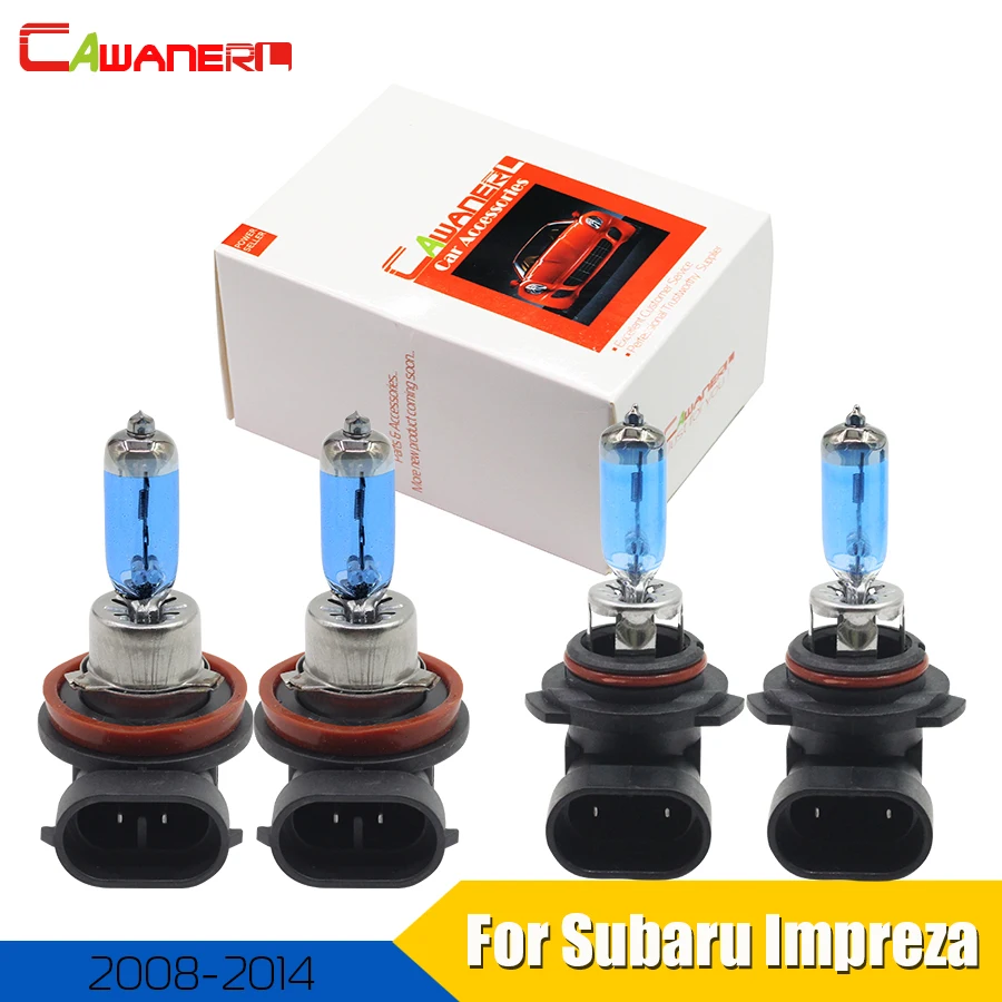 

Cawanerl 4 X 9005 H11 100W Car Accessories Halogen Bulb Headlight Light High Low Beam For Subaru Impreza 2.0L 2008-2014