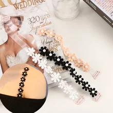 Корейский стиль кружевной цветок жемчуг бюстгальтер с плечевыми ремешками эластичное нижнее белье Нескользящая Наплечная бретелька для бюстгальтера украшения украшают плечо