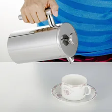 Behogar 350 мл с двойными стенками из нержавеющей стали, изолированный кофе, чайник, френч-пресс для приготовления кофе, чайник с фильтром, Перколятор