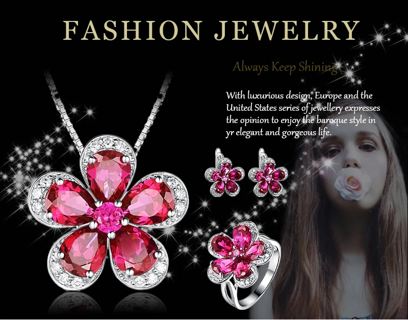 Austria-Swarovski-crystal-red-flower-wedding-penant-necklace_01