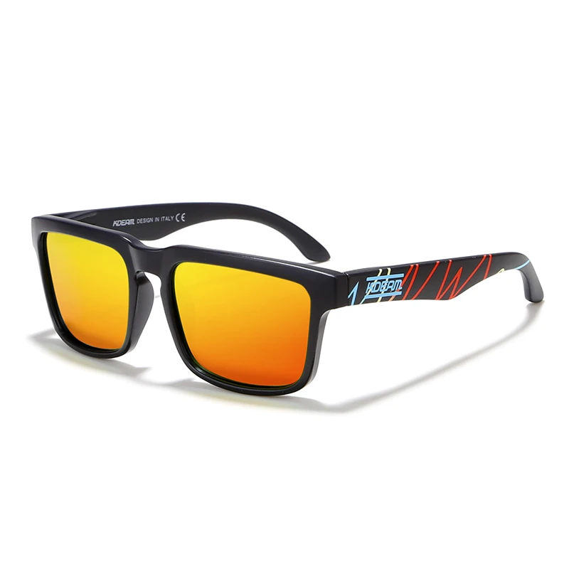 KDEAM ярко-красные поляризованные зеркальные солнцезащитные очки унисекс Размеры жизни спортивные солнцезащитные очки Для мужчин Для женщин свежих оттенков с арахиса чехол