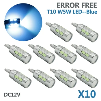 

10x T10 W5W 194 LED Light Bulbs Canbus Error Free For VW Golf Passat Polo Jetta Touran GTI Tiguan Toyota CHR RAV4 Corolla Camry