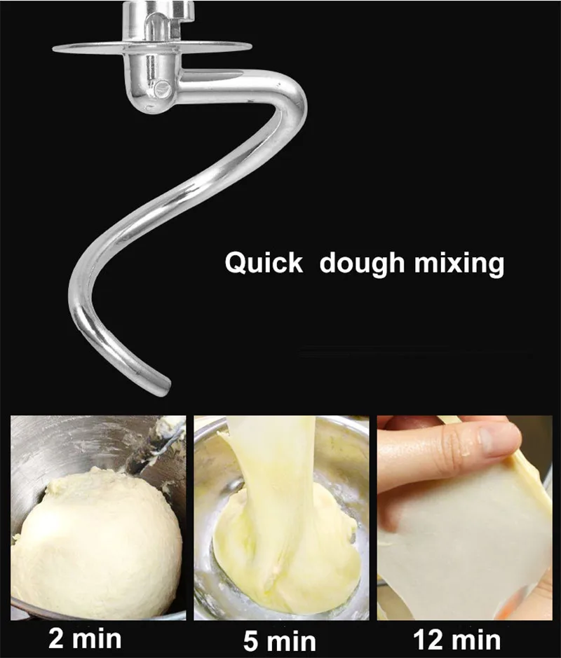 Beijamei 4 L 6-speed Stand Food Mixers Electric Cream Egg Whisk Blender Cake Dough Bread Mixer Maker Machine