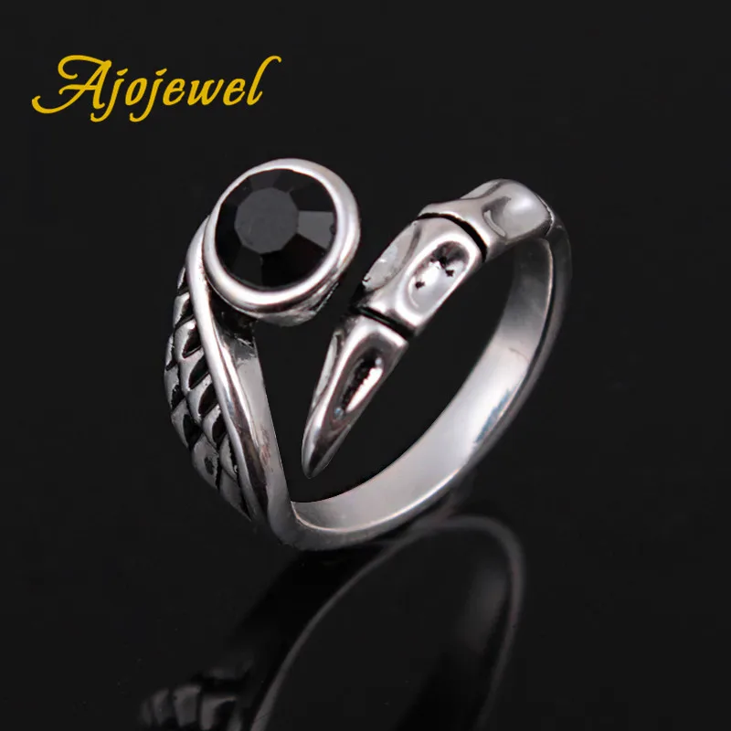 

Ajojewel Punk Ring New Design Scorpion Tail Open Ring Men Black Stone Animal Skeleton Jewelry Fashion Cool Ring