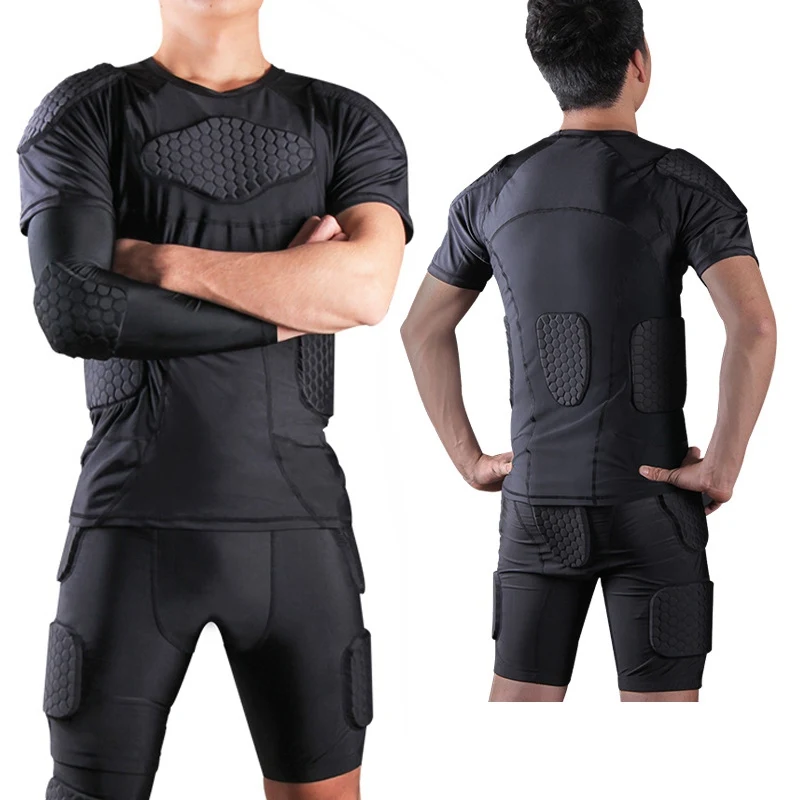 

HOT Adult Men Padded Compression Shorts Hip And Thigh Protector For Football Paintball Basketball Ice Skating Soccer Hockey