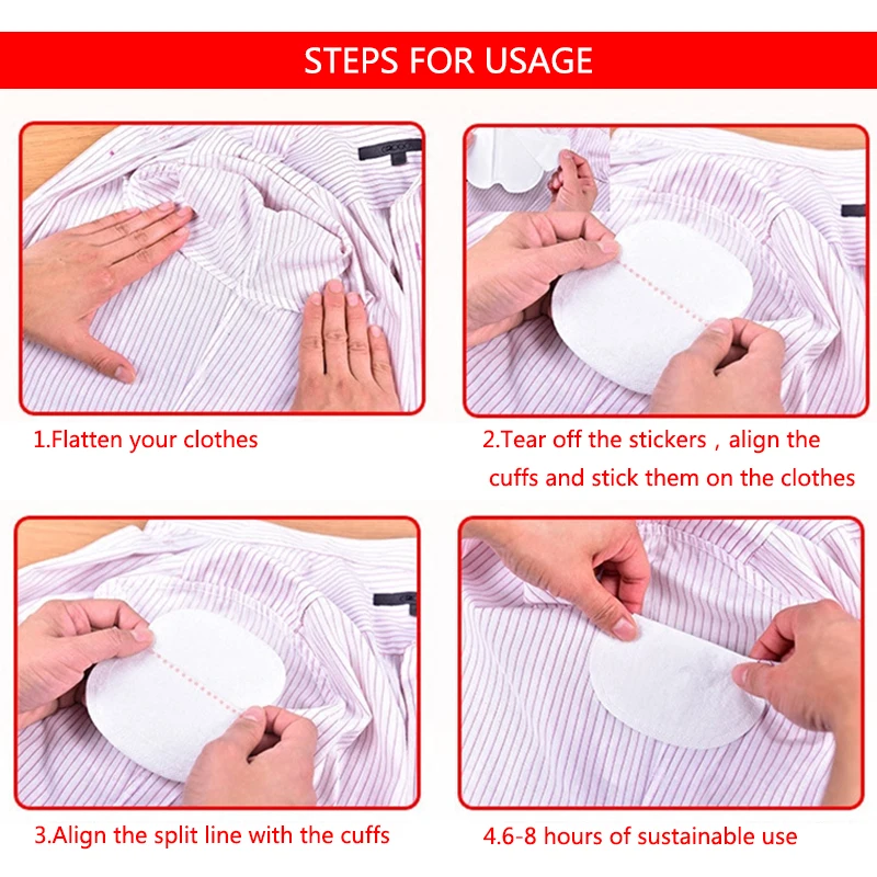 Armpits Sweat Pads Summer Dress Underarm Deodorant Shield Gasket Absorbing Perspiration Disposable Anti Sweat Pads 20/30/50pcs