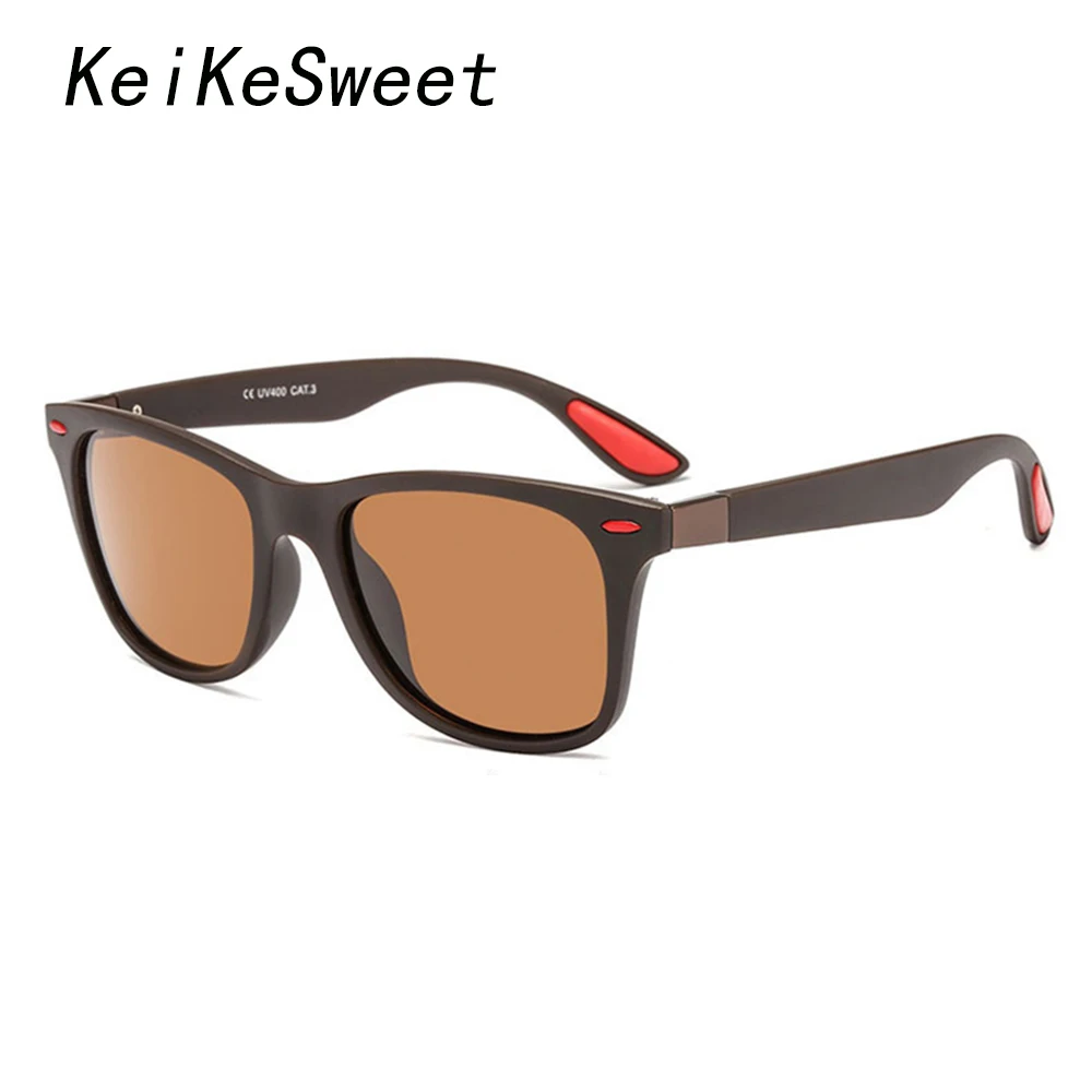

KeiKeSweet Top Polarized Men Women Vintage Outdoor Driving Square Sunglasses UV400 Hot Fashion Rays Brand Designer Sun Glasses