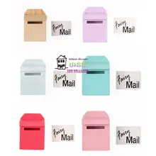 1:12 Кукольный домик миниатюрная Фея дверь аксессуары деревянный почтовый ящик Фея почтовый стикер 6 цветов