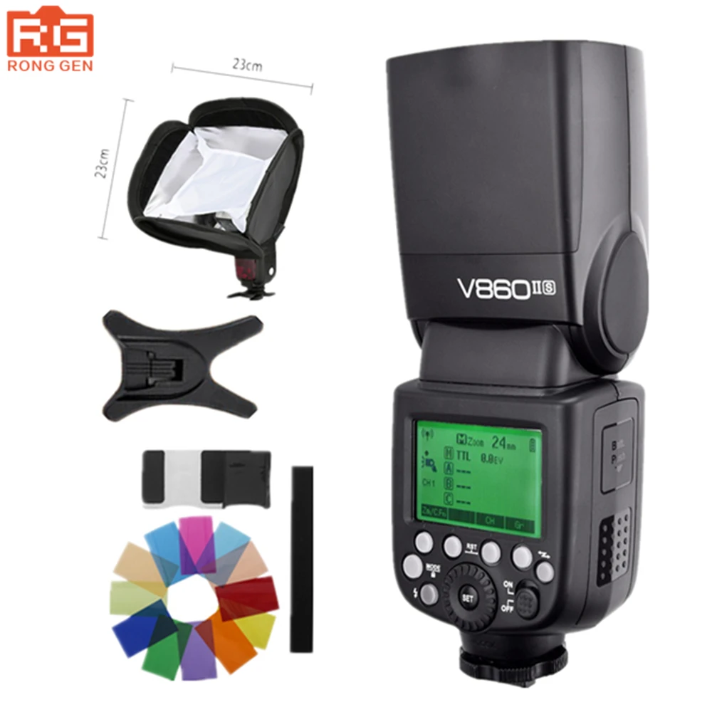 

Godox V860II V860II-C/N/S E-TTL HSS 1/8000s Without VB18 Battery 2.4g Wireless Speedlite Flash for Canon Nikon Sony DSLR