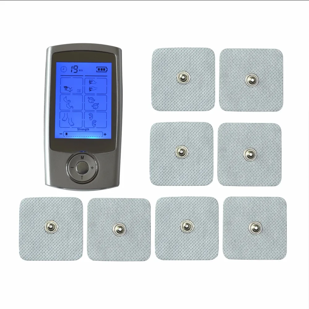 Dual Output Electronic Tens Machine Digital Therapy Massage Relax Pain
