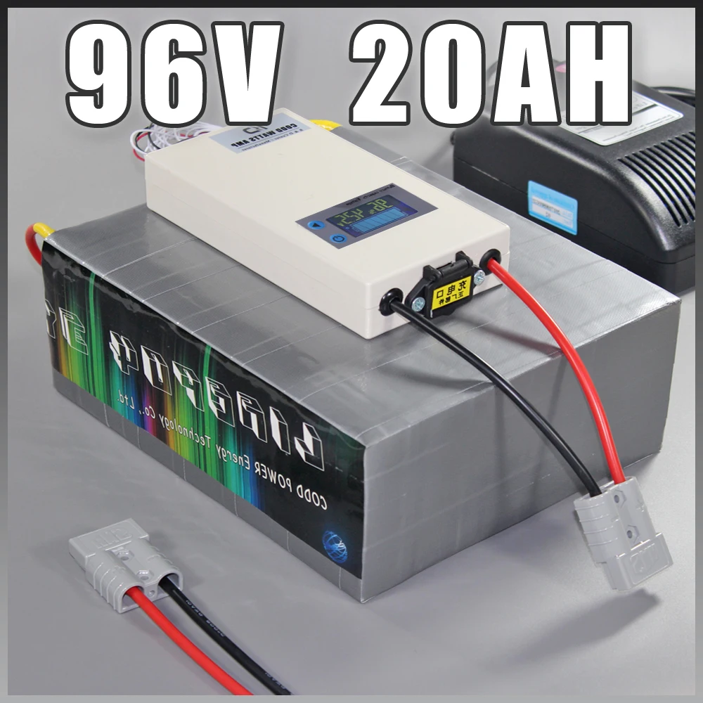 EV Car Electric vehicle 96V 20Ah LiFePO4 Battery Pack 3KW Electric