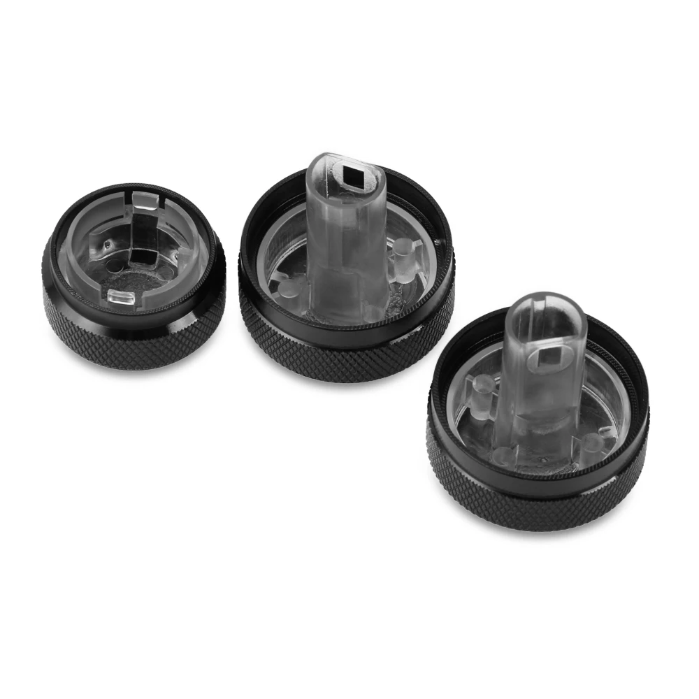 Aluminum Alloy Car Styling Air Conditioning Knob AC Knob Heat Control Switch Button Lada Granta 3pcs per set car knob covers car air conditioner trim air conditioner trim