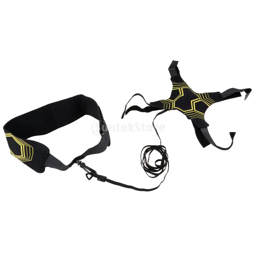 Kids/Adults Football Kick Trainer Skill Soccer Training Equipment with Adjustable Waist Belt