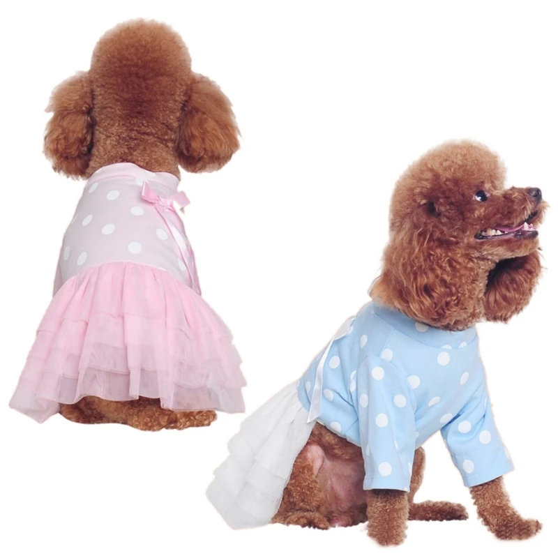 Одежда для собак Платье маленьких Сезон весна лето Кружевное платье принцессы