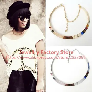 

240pcs/lot Femme Bijoux Argent Fashion Circle Pendant Choker Colar Collar Necklaces Accesorios Mujer Wholesale Jewelry