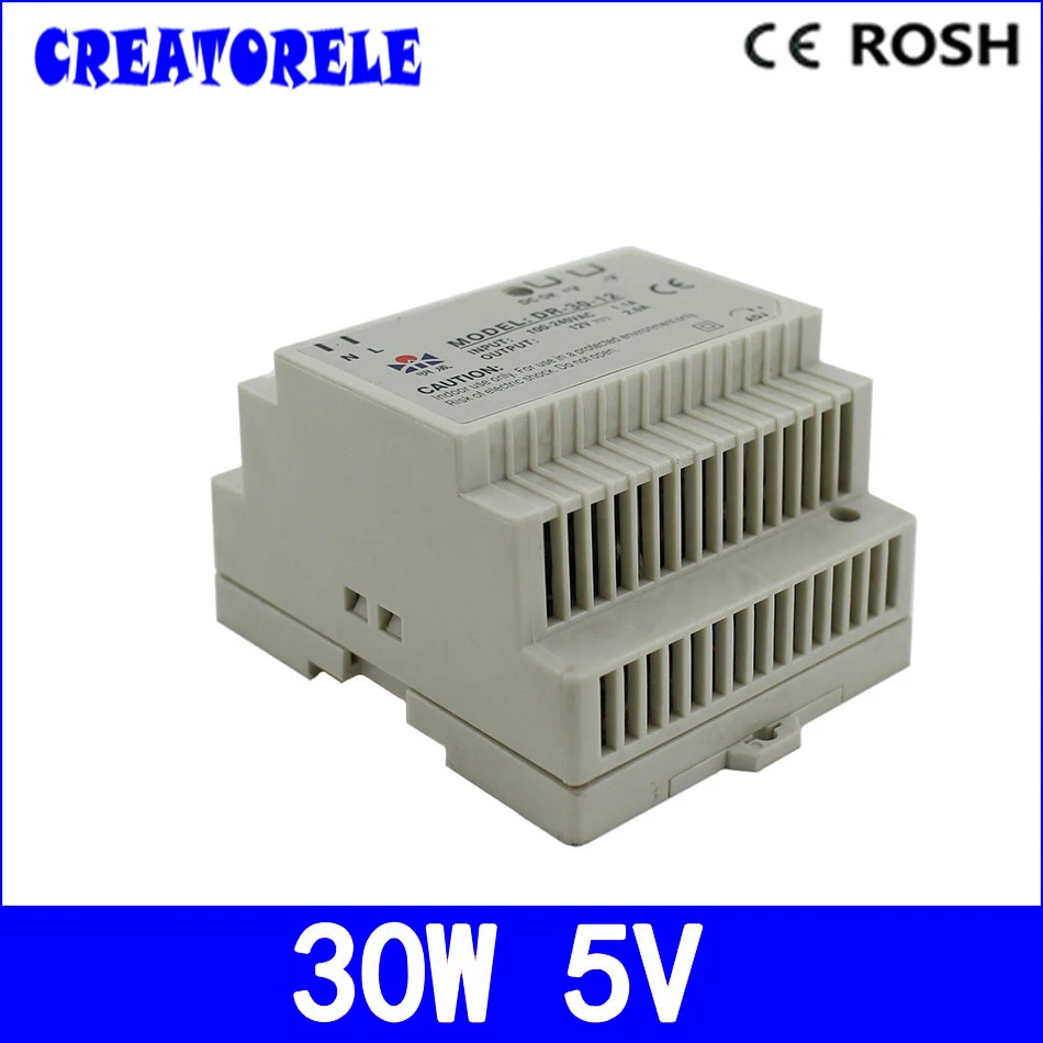 

ac to dc DR sIide DR-30-5 5v 6a 30w CE singIe output DraiI Strip Iight DispIay Ied driver source swtching pwer supIy voIt