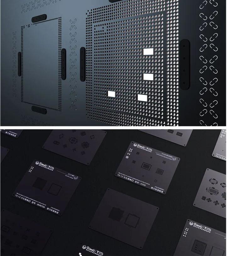 

BGA Reballing Stencil with fixed mold for iphone XS/XR/X/8/7/6S/6 A12/A11/A10/A9/A8CPU + RAM 3D BGA Reball Tool Stencils