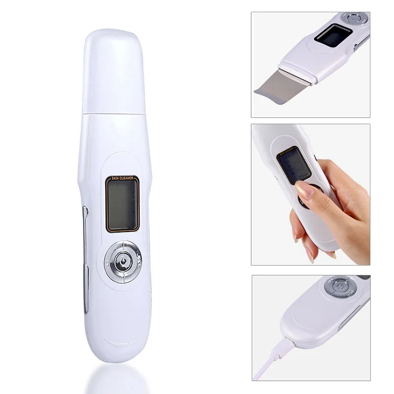 Máquina da Beleza Purificador da Pele Cuidados de Clareamento Rejuvenescimento da Pele Recarregar Ultrasonic Essencial Rosto Purificador Peeling Remoção 14 Beleza e saúde