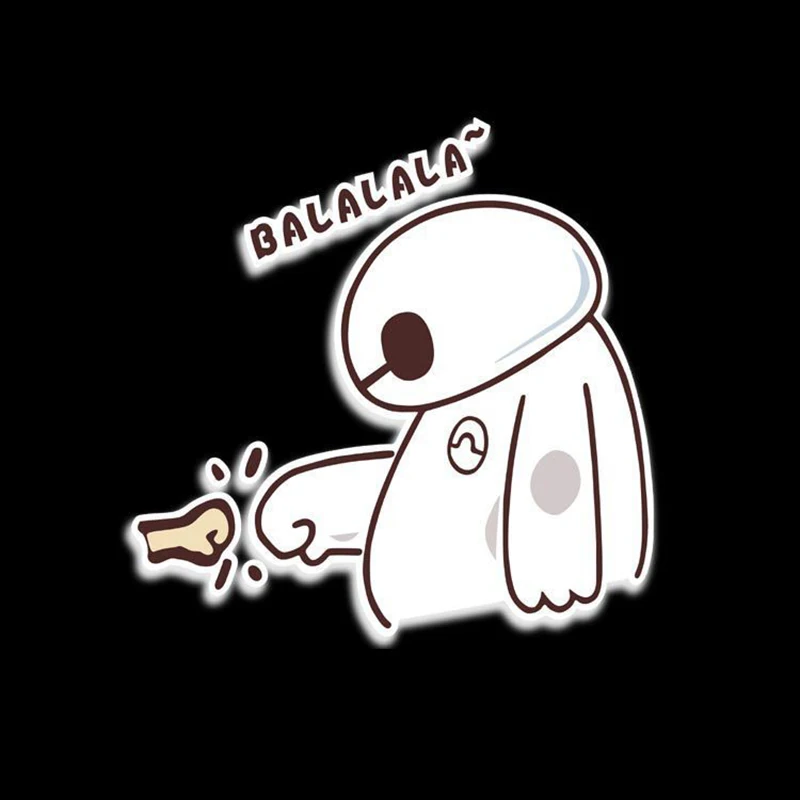 Большой Герой Мультфильм Baymax кузова автомобиля наклейки для автомобиля для Toyota ford, chevrolet, volkswagen Tesla Honda Hyundai Kia Lada Большой Герой Мультфильм Baymax кузова автомобиля наклейки для автомобиля для Toyota ford, chevrolet, volkswagen Tesla Honda Hyundai Kia Lada